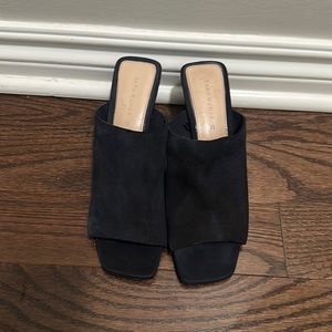 Zara Suede navy clog